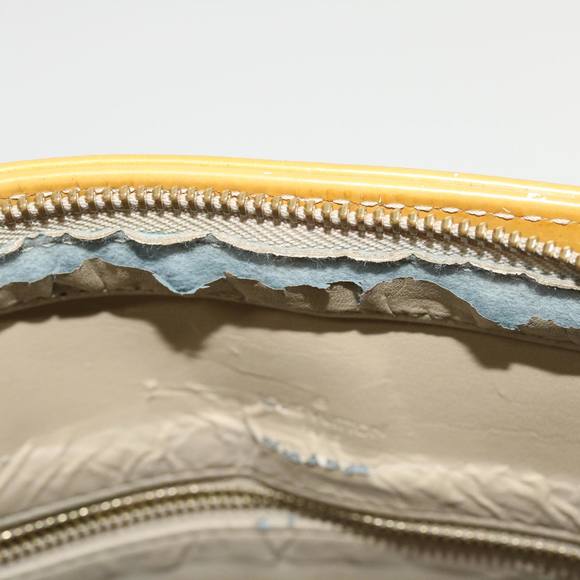 LOUIS VUITTON Monogram Vernis Houston Hand Bag Yellow M91055 LV Auth hk567 - Picture 9 of 16